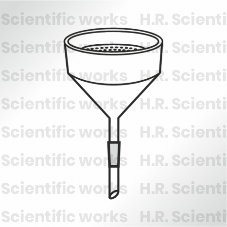 BUCHER FUNNEL WITH SINTERED DISC AND CONE AT STEM.