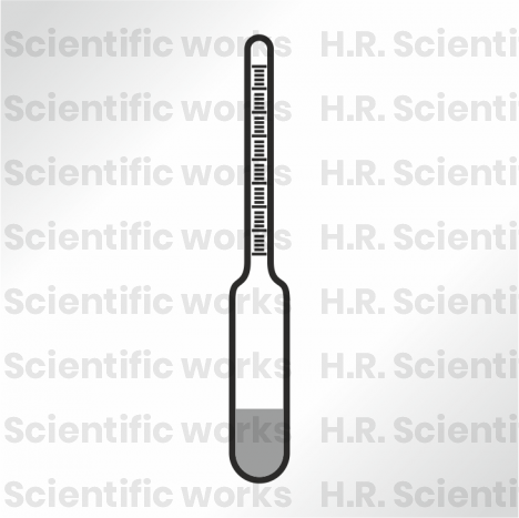 SPECIFIC GRAVITY HYDROMETER IN 100 DEGREE RANGE, SHOT WEIGHTED WITH PAPER SCALE