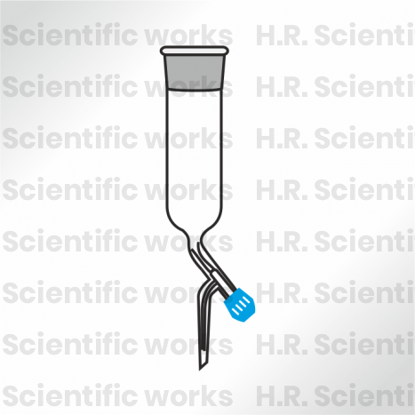 DROPPING FUNNELS CYLINDRICAL  WITH SOCKET SCREW TYPE PTFE KEY ROTAFLOW STOPCOCK AND STEM WITH CONE BUT WITHOUT STOPPER