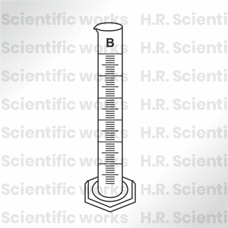 MEASURING CYLINDER WITH SPOUT & HEXAGONAL BASE